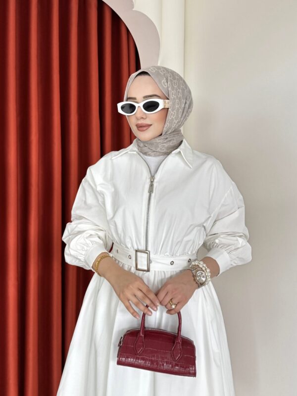 Hatice Elbise Beyaz - Görsel 4