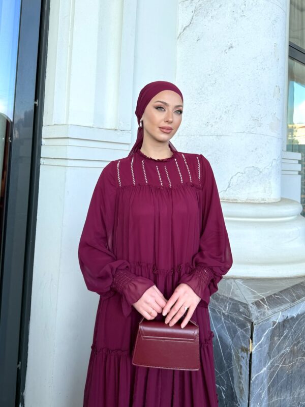 Hayal Elbise Bordo - Görsel 4