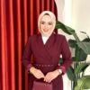 Irmak Elbise Bordo - Görsel 4