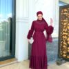 Lina Elbise Bordo - Görsel 4