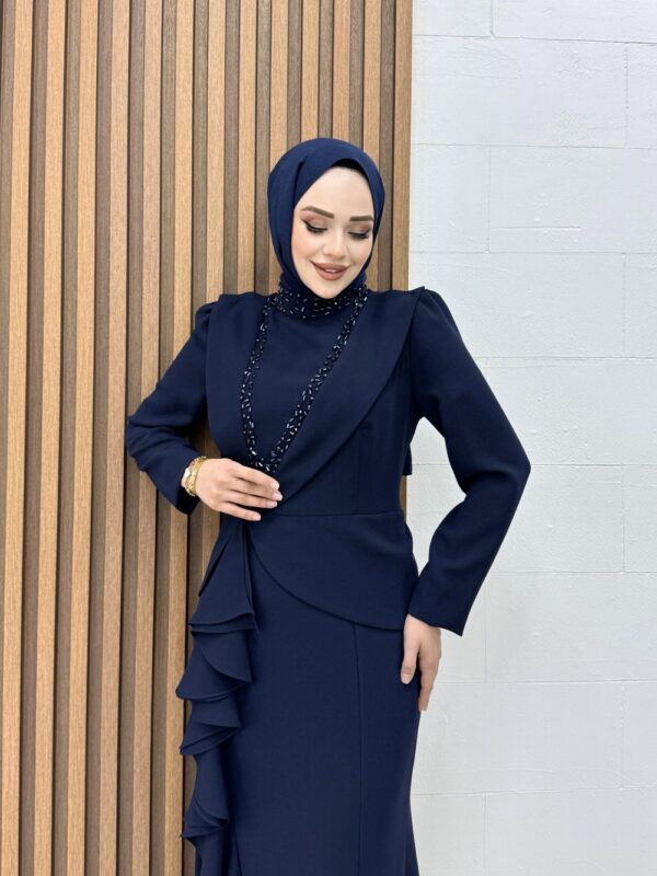 Leyla Abiye Lacivert - Görsel 5